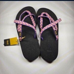 Teva Black and Purple Flip Flops